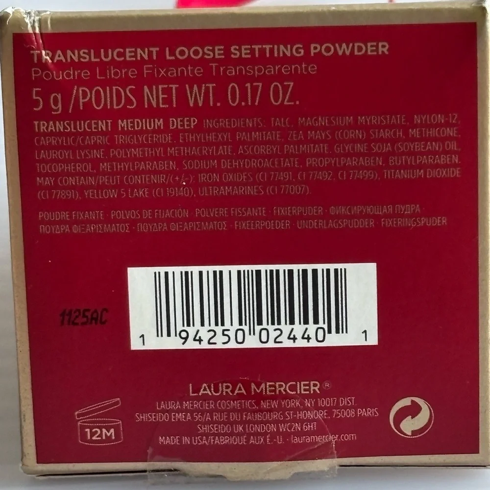 Laura Mercier Translucent Loose Setting Powder 0.17 Oz Travel Size